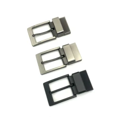 Wholesale Customizable Logo 38mm Zicn Alloy Pin Buckle Rotating Reversible Belt Buckle
