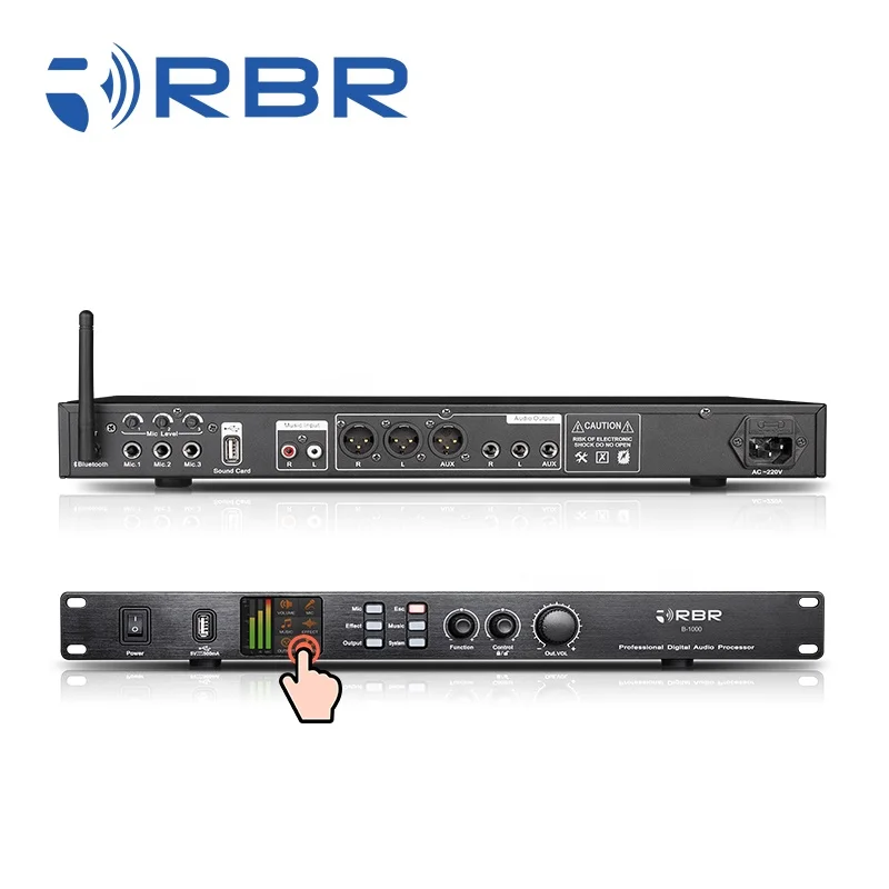 Touch screen b1000 3in*3out digital DSP karaoke audio processor for home theater