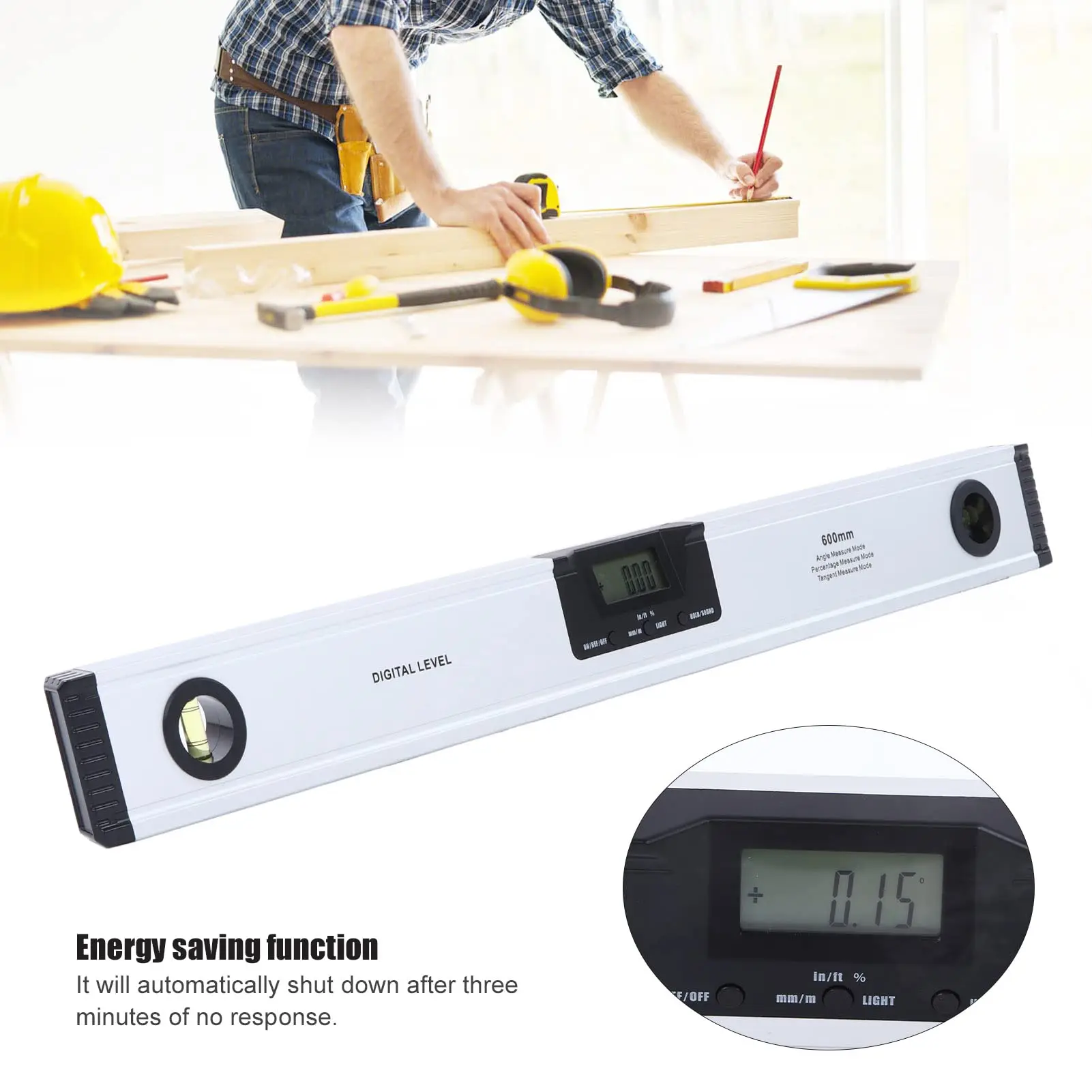 Angle Finder Digital Level Ruler Electronic Magnetic Tool Measuring Instrument Tool 4x90 LCD Backlight Levelness Measurement