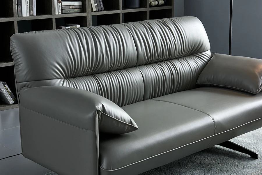 Italian Design Luxury Genuine Leather Sofa 1 2 3 Seater Office Sofa Set Furniture Couch Living Room Modern Office Sofa