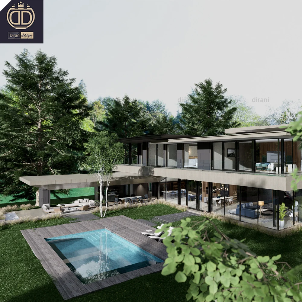3d interior design service mansion house plan rander luxury modern styles mansion design