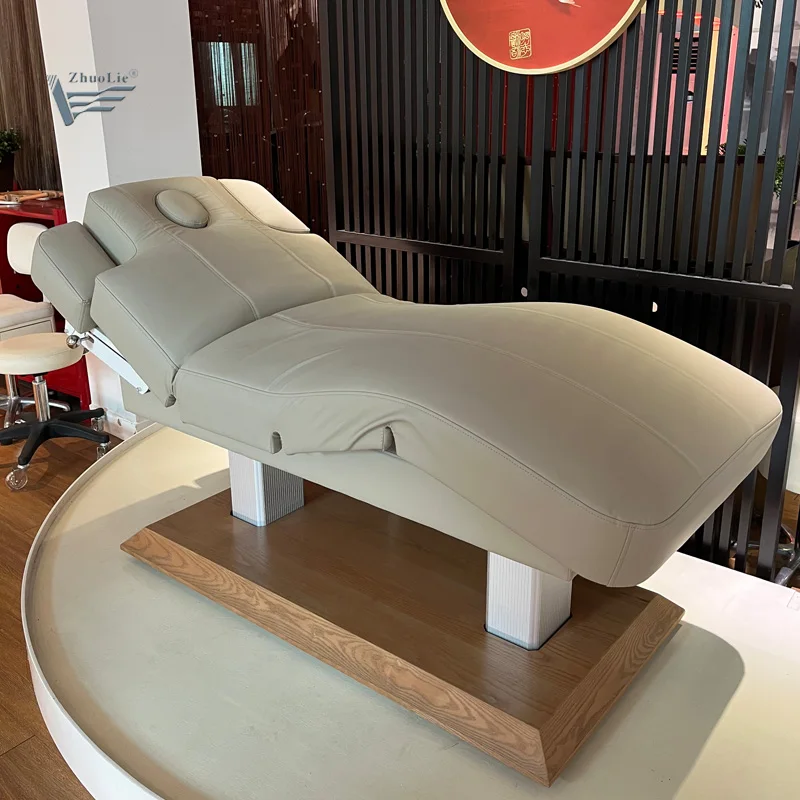 Luxury Salon Spa Bed Beauty Equipment 4 Motors Electric Cosmetic Table Massage Bed With Led Lighting