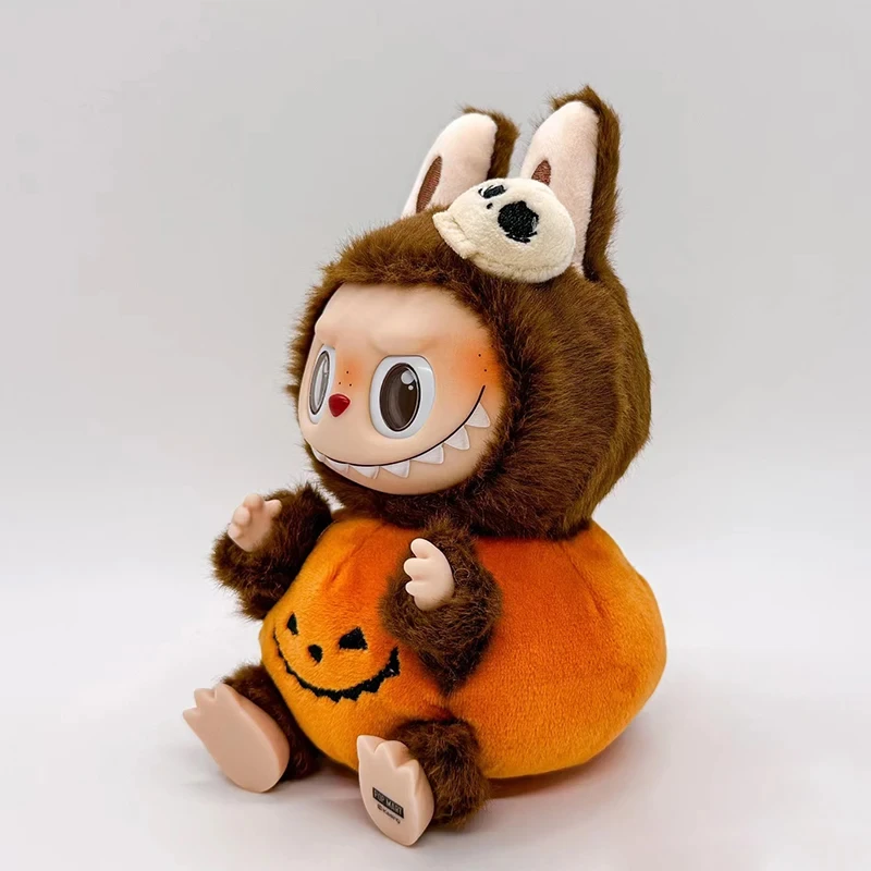 BoTu Halloween Labubu Pumpkin Plush Toys Cartoon Surprise Blind Vinyl Dolls Keychain Bags Accessories Pendant Mysterious Gift