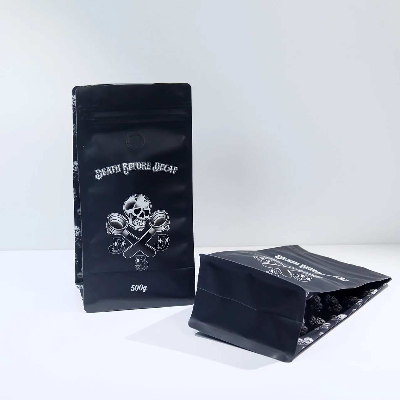 Square bottom pouch, food package flat bottom, Box Pouch