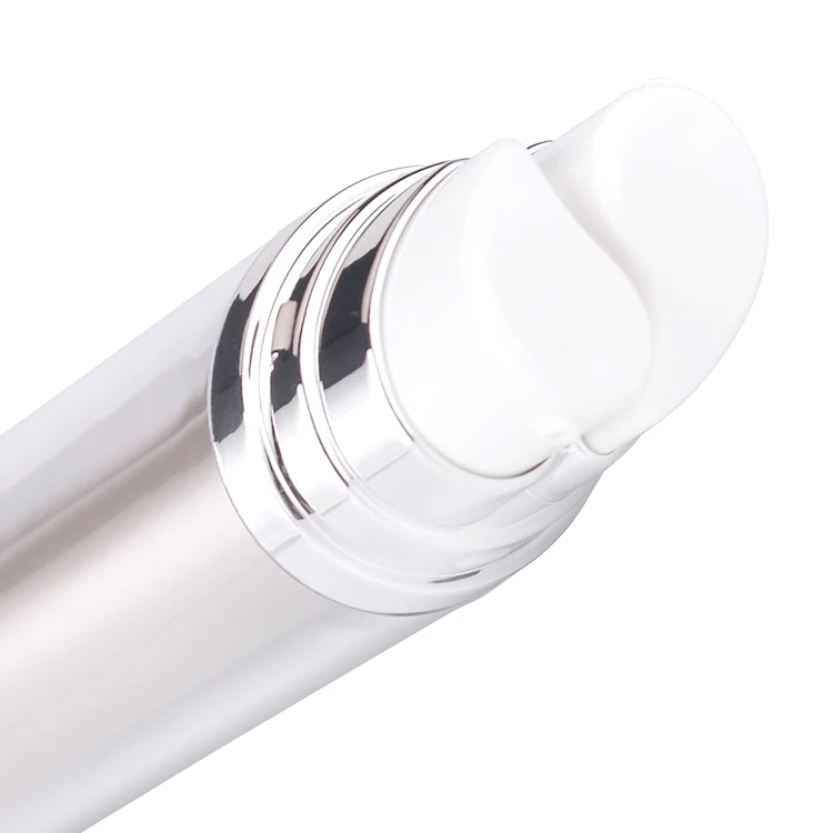 Recycled cosmetic packaging dual chamber acrylic airless bottle