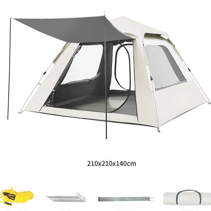 Entai New thickened waterproof sun protection 5 person camping tent tents camping outdoor waterproof large family outdoor tents