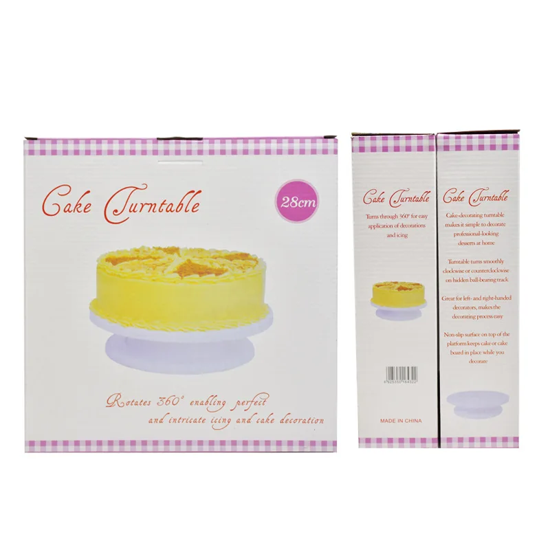 DIY Cake Turntable Baking Mold Plastic Cake Plate Rotating Round Cake Decorating Tools Rotary Table Pastry Supplies