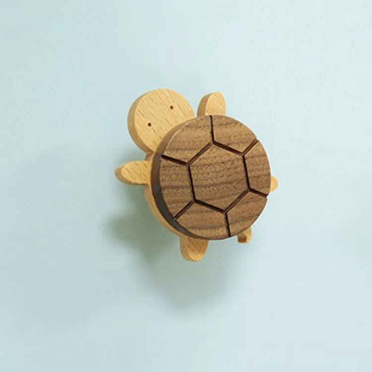 Cute Wooden Animal Handles Beech Wood Drawer Pulls Kids Safety Furniture Hardware Cute Mich Wooden Cabinet Handles Beech