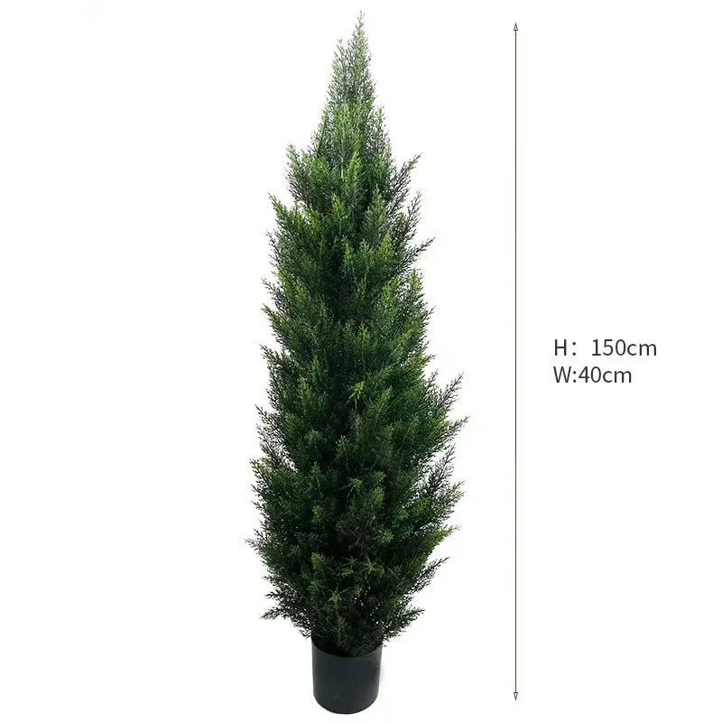 Green simulation Artificial Pine Tree Artificial Trees For Outdoor Indoor Decorative Durable Plastic Plant