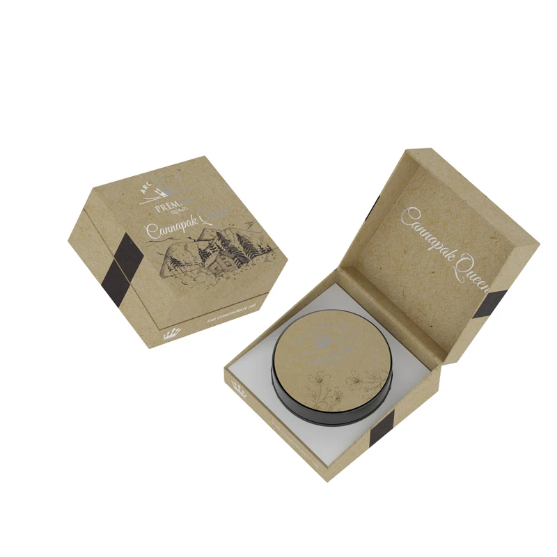 Latest Design UV Printing Rigid Packaging Glass Jar Packaging Box Paper Boxes Jar Gift Box for Round Concentrate Jar