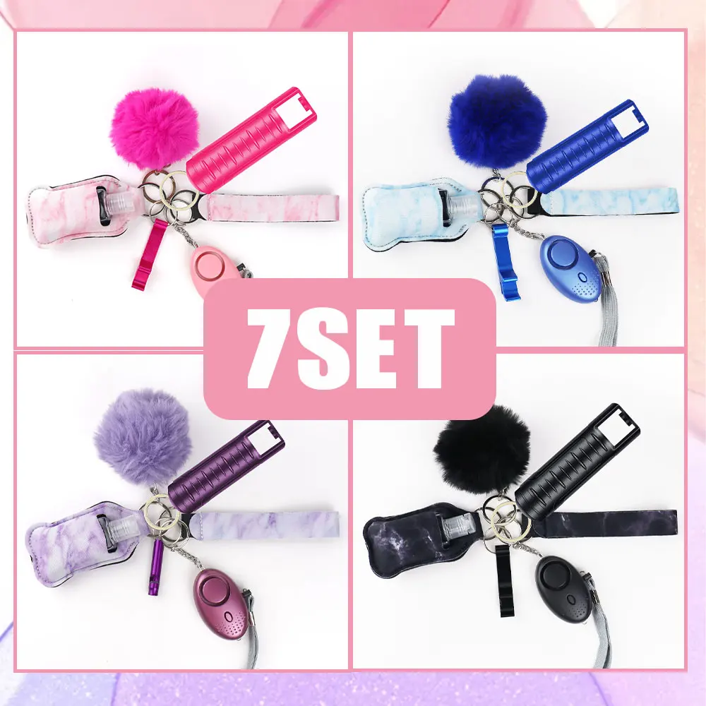 Self Defense Keychain Set Self Defense Alarm Safety Keyring Accessory for Women Girls and Children