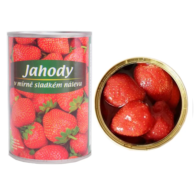 High quality canned and tinned fruit strawberry  in tin