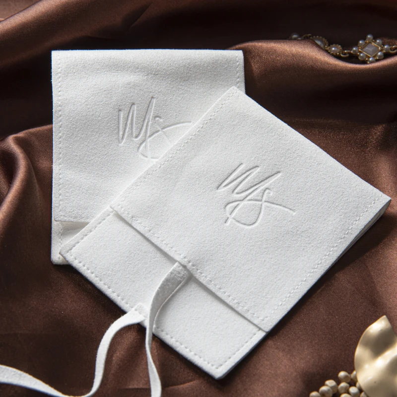 Модная белая сумочка из микрофибры на заказ для держателя ювелирных изделий