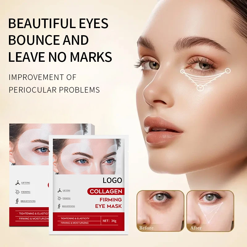 Wholesale OEM Anti Wrinkle Invisible Face Mask Real Deep Under Eye Collagen Patches Hydrogel