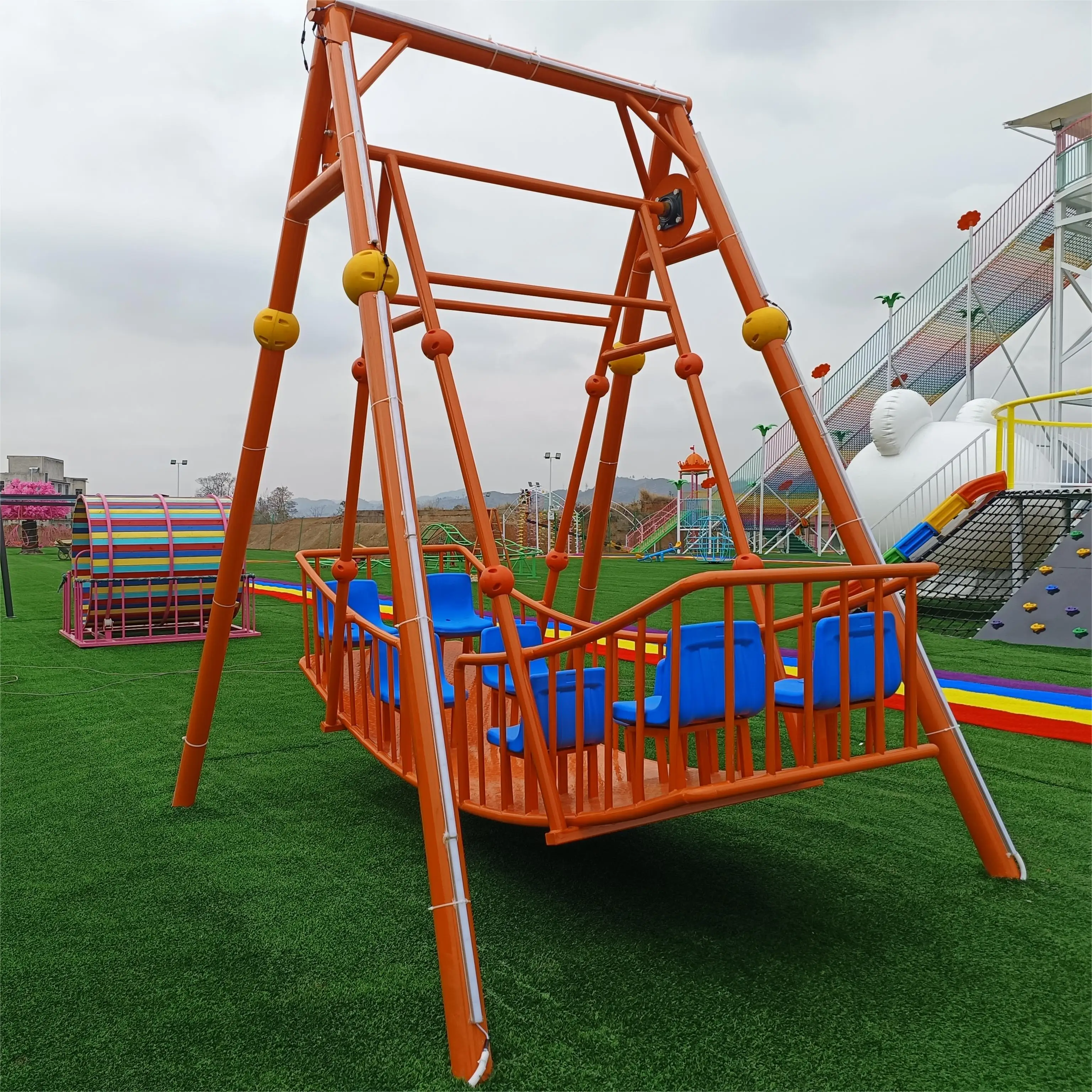 china factory cheap patio swings play ground adventure exciting barriers park swing sets playground outdoor kids