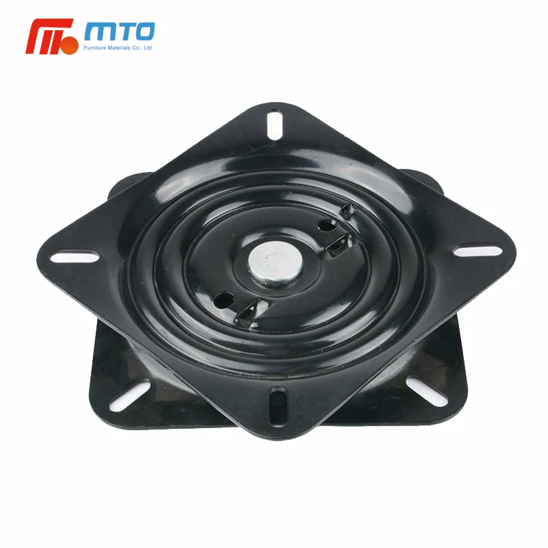 Factory Supply Black coating full ball iron chair swivel Plate For Furniture Accessories