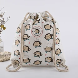 Hot selling organic muslin cotton canvas branded logo drawstring bag