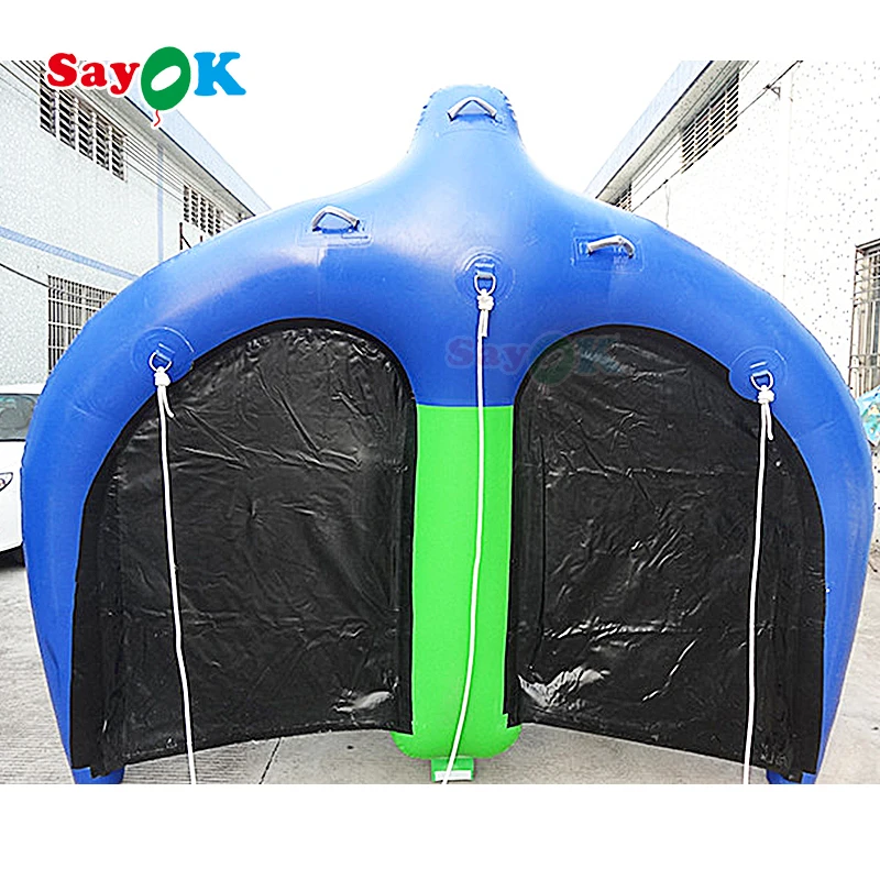 Crazy and interesting two person inflatable flying fish water park game equipment is sold with towable boats