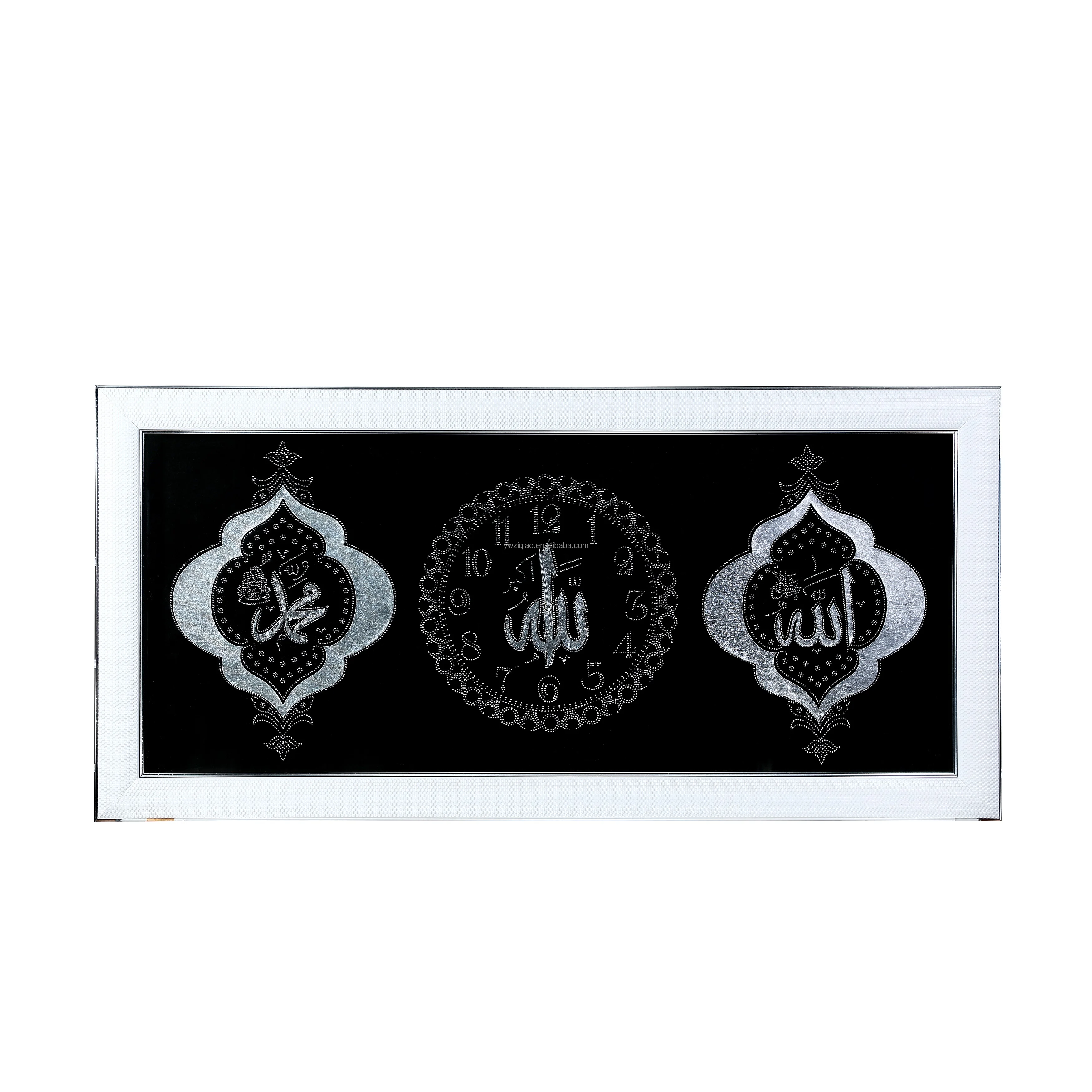 Diamond Muslim decoration 3 Design in 1 Clock Frame for hotel living