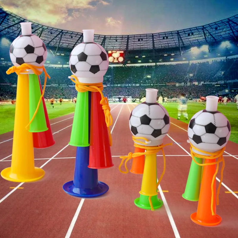 RTSZO-877 дешевая пластиковая труба футбол Горн для мяч вентиляторы шары для аплодисментов в рог