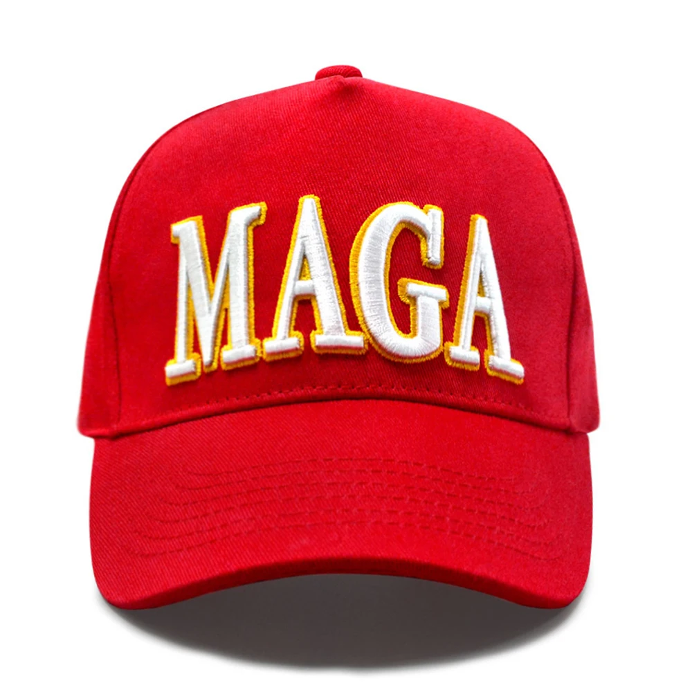 Шляпы MAGA китайские оптовые продажи трехцветные бейсбольные шляпы с вышивкой в Америке и липучкой бейсболкой