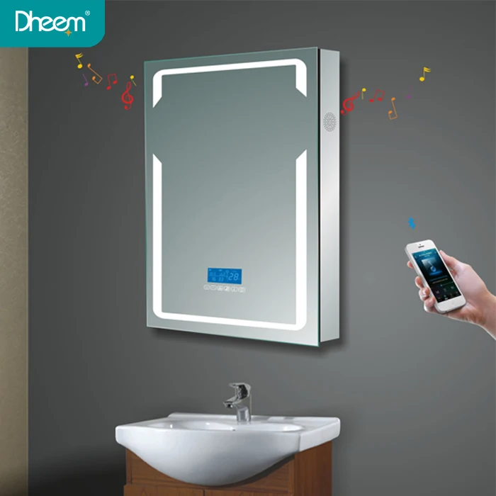 
Dheem Foshan Modern Bathroom Smart LED Vanity Makeup Mirror with Blue Speaker 