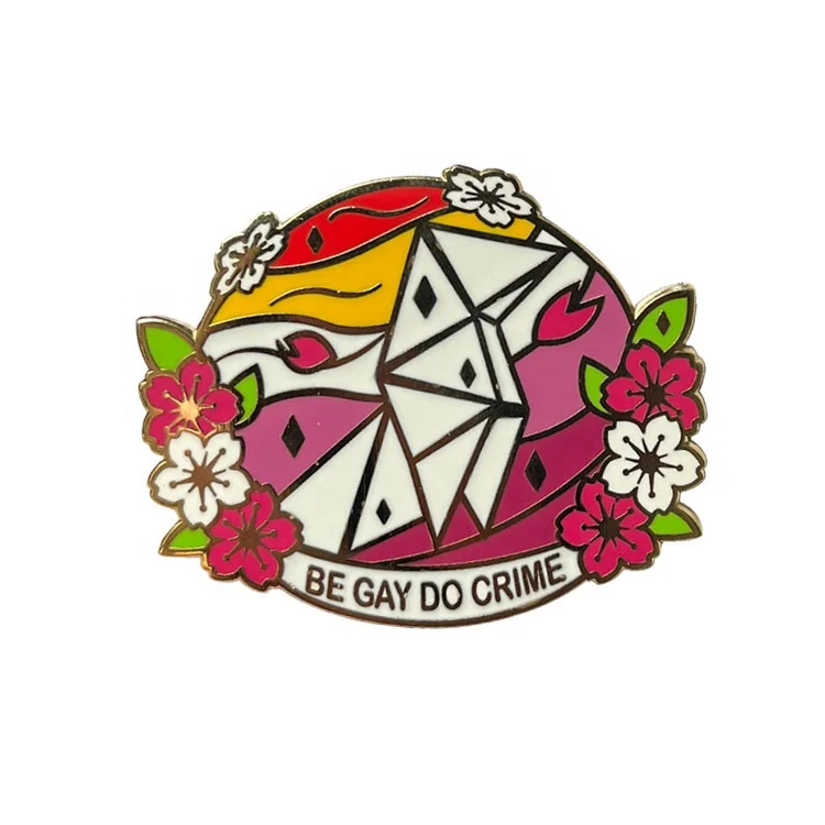 No Minimum Wholesale Professional Custom Logo Supplier Gold Plating Fashion Brooch Cute Flower Lapel Pin Custom Hard Enamel Pin