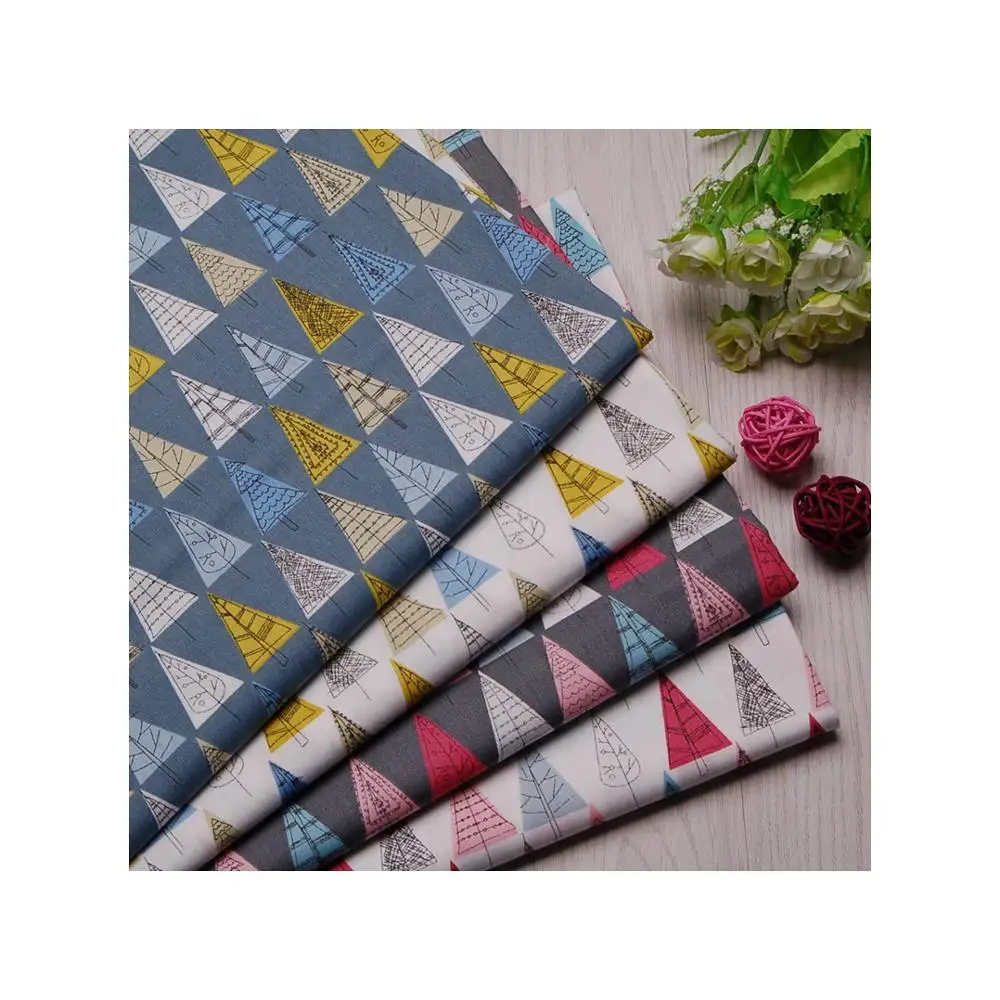 High quality tree design pure cotton fabric DIY sewing crafts