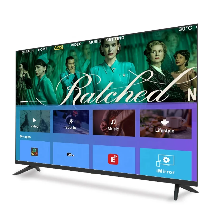 32 43 50 55 65 Inch LEDTV smart tv 2K+4K ultra hd tv smart frameless tempered glass Android tv