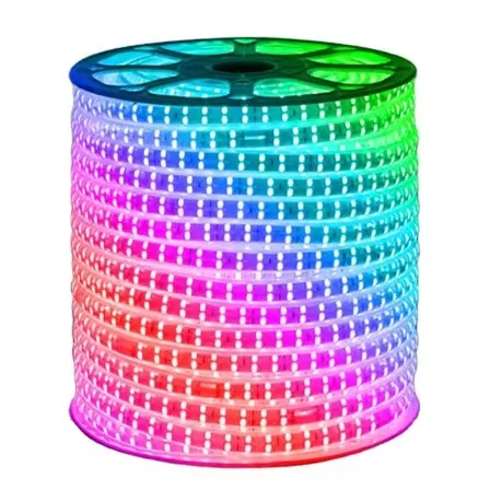 100 м светодиодный RGB ip65 пульт дистанционного управления DMX хрустящий водонепроницаемый гибкий 220 В полосы света