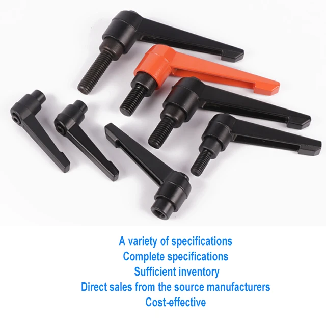 High quality adjust lever handle Straight Black Handle Adjustable Clamping Lever Female Thread lever handle for m12 5/16-18