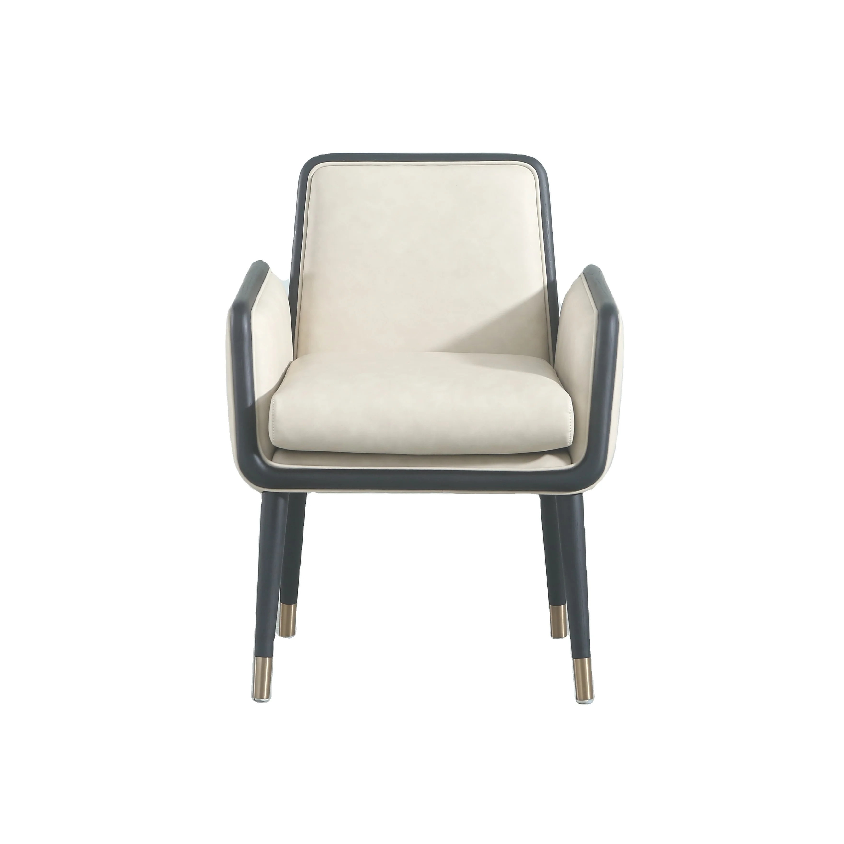 Modern new Chinese leather  living room casual solid wood sofa for family hotel villa apartment furniture