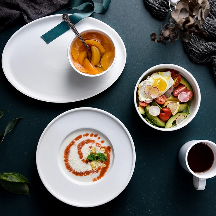 China suppliers wholesale white cheap custom different dinnerware airlines