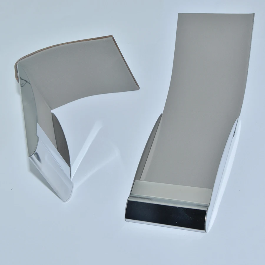 Factory Price Metal Card Case Metal Business Holder Name Aluminum Card Holder Custom Genuine Leather Card Holder