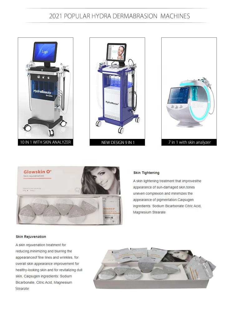 9 in 1 hydra dermabrasion machine professional SPA use customized logo 7 color PDT light OEM support