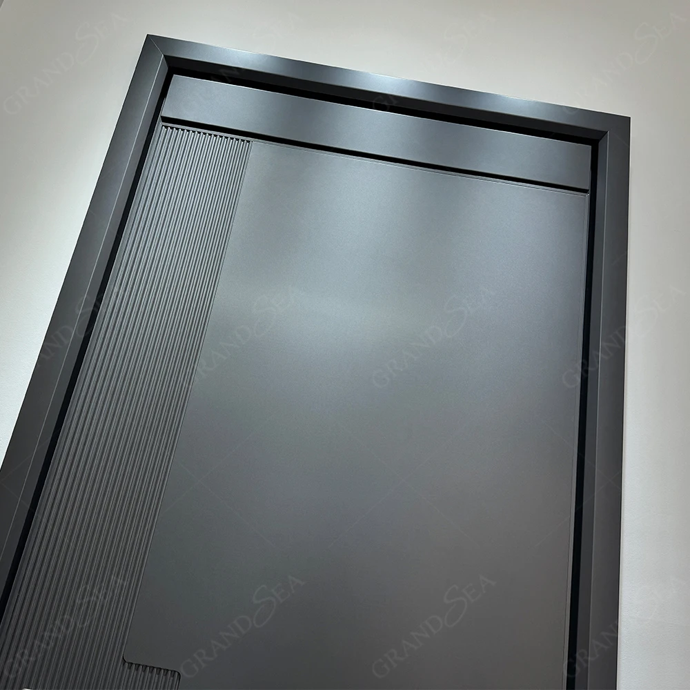 Hot Selling Aluminum Alloy Double Pivot Entrance Security Door External Aluminum Casement Swing Entry Door for Sale