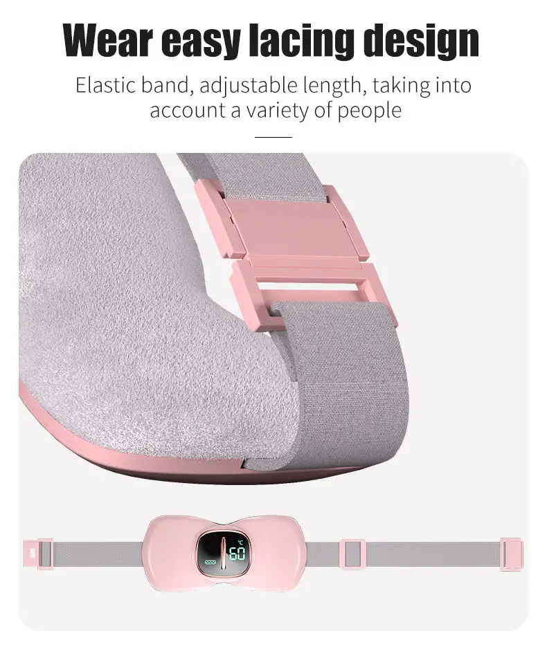 Factory Hot Compress Smart Warm Palace Belt Menstrual Heating Pad   Period Cramp Massager Vibrating Heating Waist Belt
