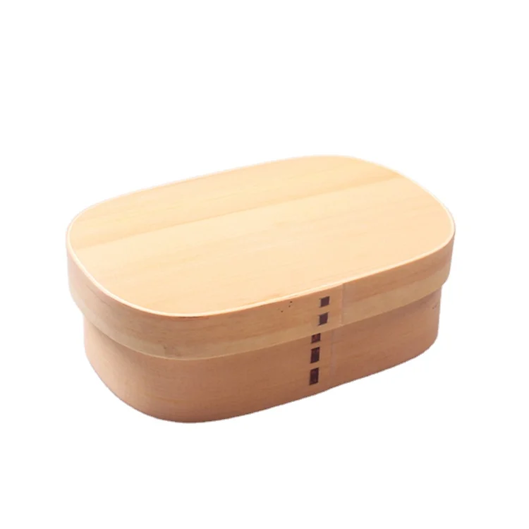 Bamboo natural wooden Lunch Box Bento Box with Internal Separator Cryptomeria Wood Food Container Japanese bento box
