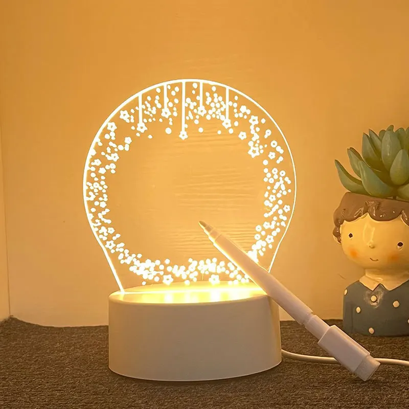 New product ideas hand writing board Erasable luminous led message calendar tree crown shape whiteboard Christmas birthday gift