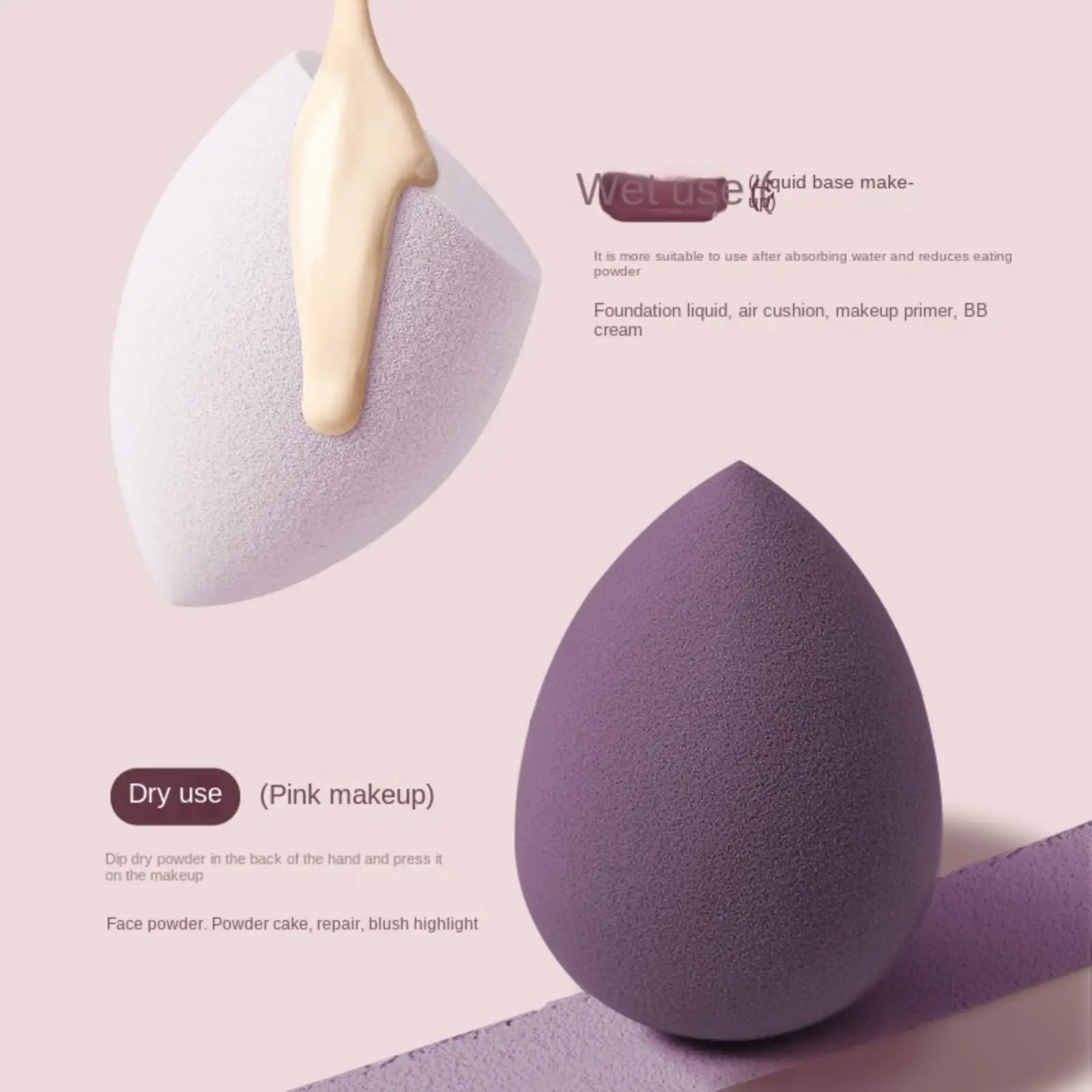 6Pcs Beauty Tools Blender Makeup Sponges Foundation face Powder Puff Makeup Egg Foundation Blending Cosmetic Sponges