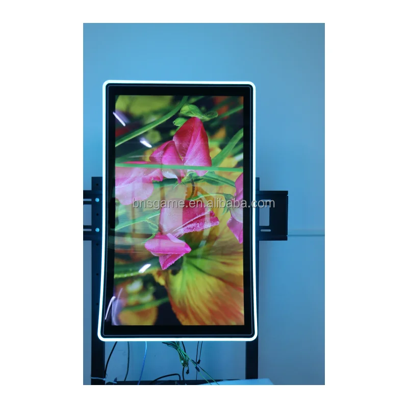 Capacitive curved 3M touch screen 43 inch monitor with led bar ba*ly gaming machine display