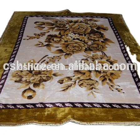 Manufactory for printed 1 & 2 ply super soft blanket polyester acrylic raschel mink blanket