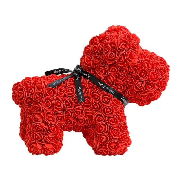 Hot Selling Valentine Gifts Teddy PE Rose Flower Bear