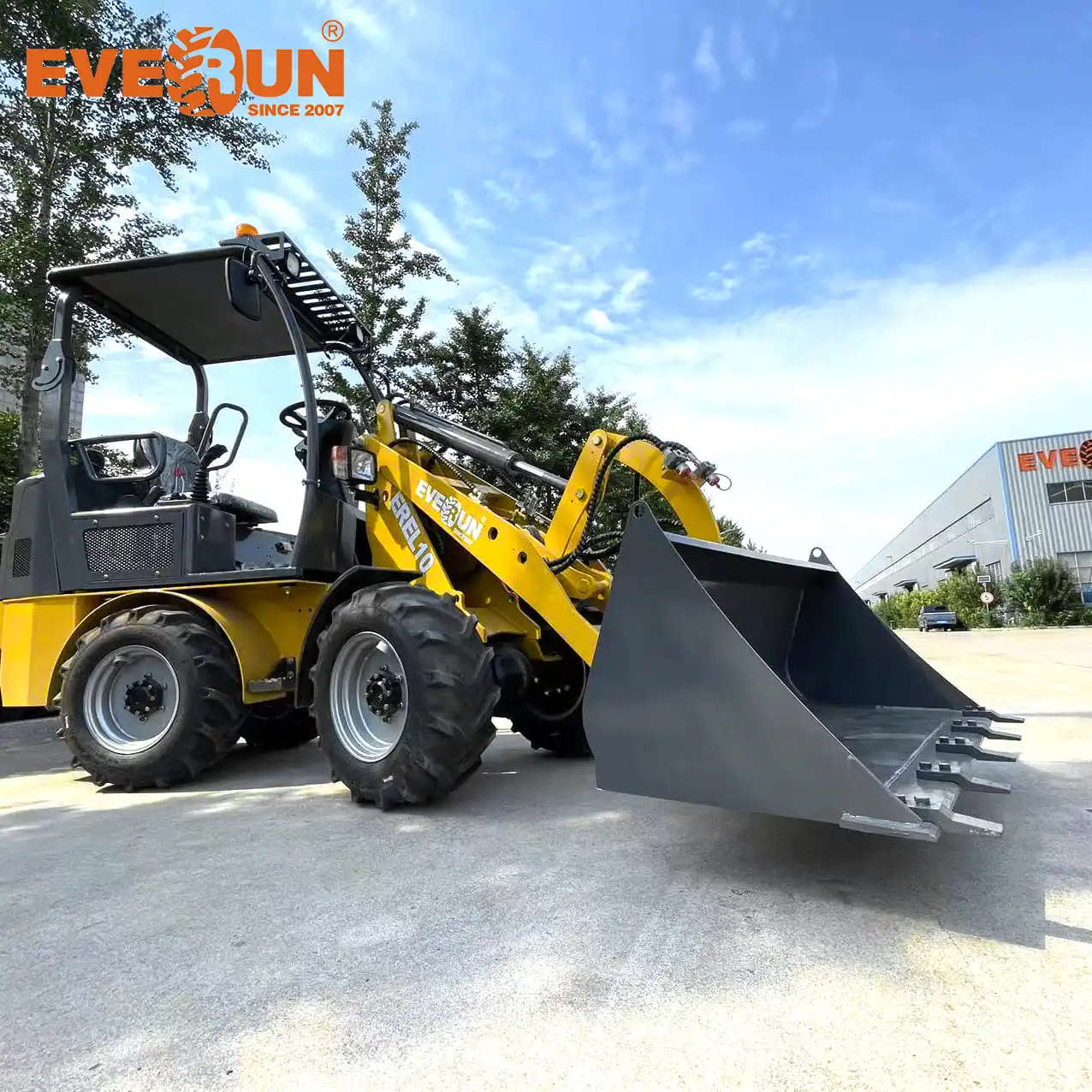 CE EPA EVERUN OEM EREL10 1t hot sale small mini electric farm home garden battery wheel loader price