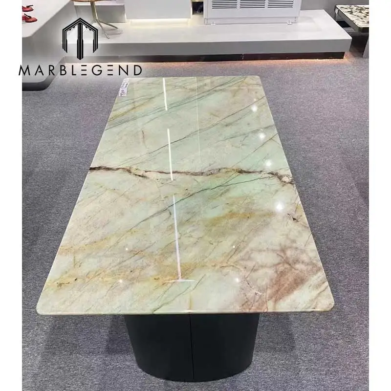custom large handmade table top white marble square table for dining living room