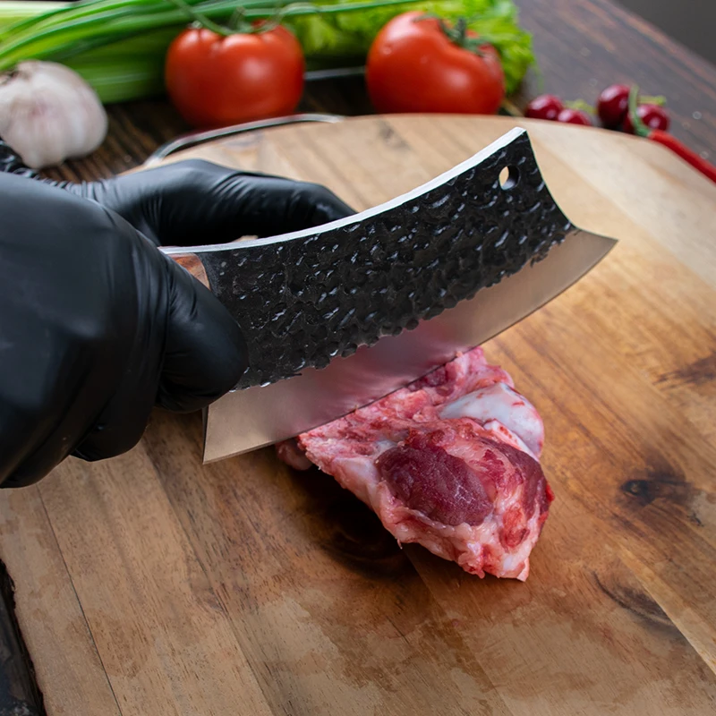 6 Inch Custom Handmade Forged Cleaver Chopper Kitchen Knife Slaughter Knife Butcher Knife