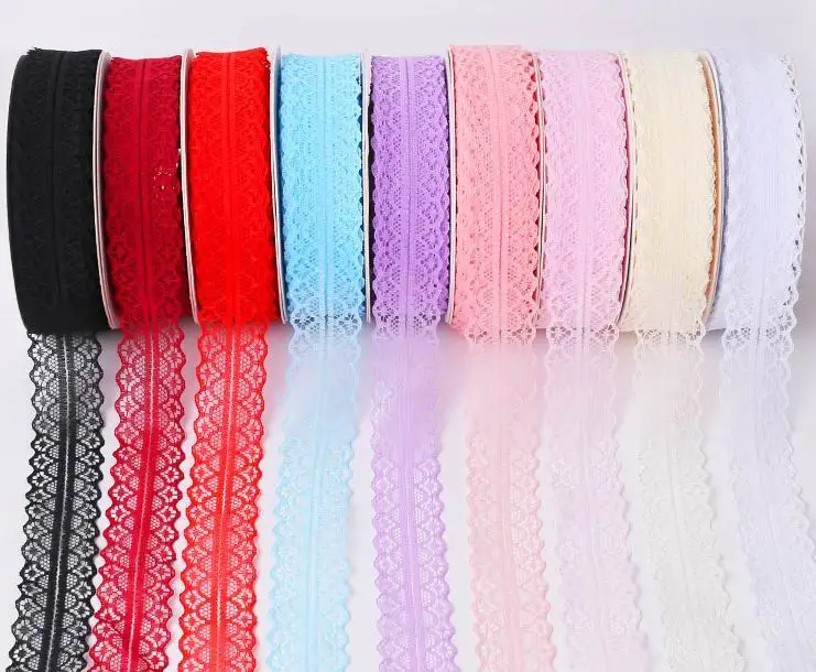 Wholesale 15cm White Elastic Lace Fabric 3Meter/Roll French Hollow Underwear Laces Trim Embroidery Ribbon DIY Clothing