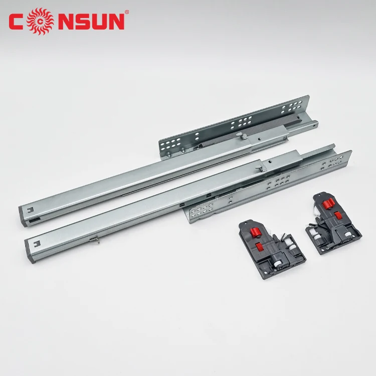 undermount full extension telescopic channel drawers guides concealed drawer slide