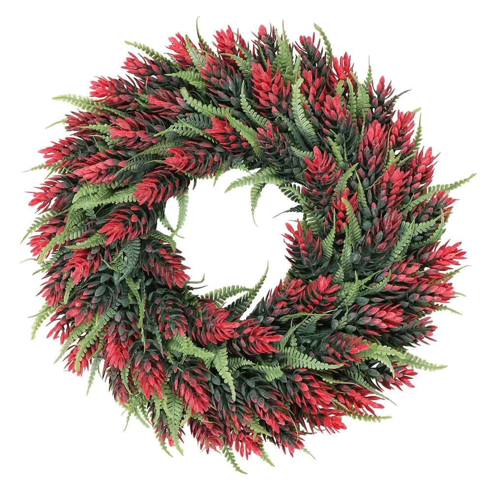 Artificial Wreath Lifelike Pine Cones Real Touch Decorative Flowers Flocking Frosting Process Artificial Plants