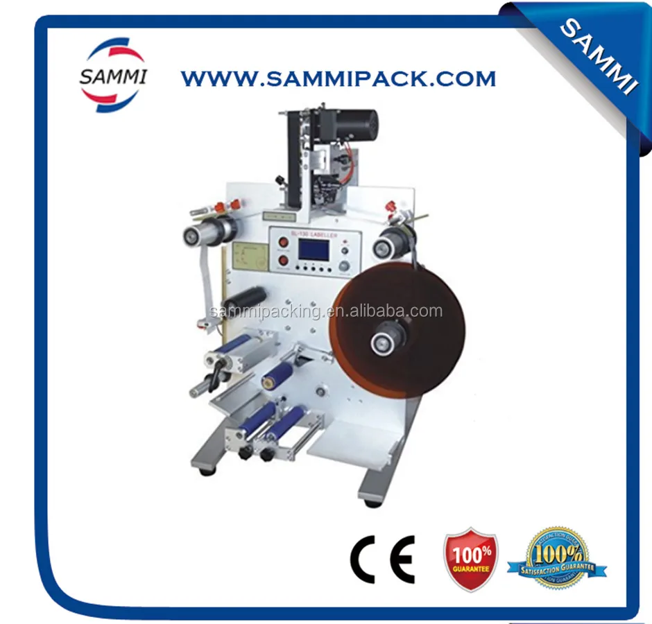 Electric Semi-Automatic Small round Bottle Ampoule Vial Labeling Machine for Food Packaging in Wood Cartons New Condition
